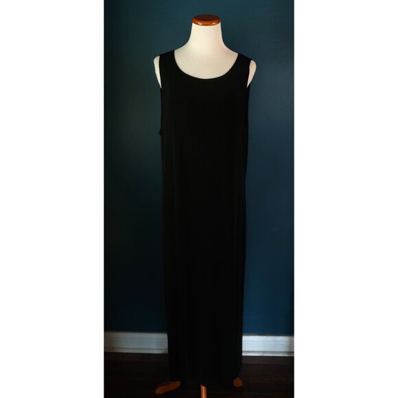 Chicos Travelers Sleeveless Maxi Dress Slinky Knit Stretch Witchy Whimsigoth XL - Picture 1 of 9